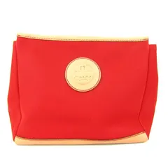 ランセル ポーチ 大容量 メイクポーチ 小物入れ ブランド レディース オレンジ系 LANCEL 【中古】のサムネイル