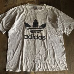 90s old adidas アディダス ダメージ加工プリントTシャツ XLボロ 
