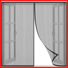 x 90 76 cm 蚊帳 簡単取り付け通気性蚊帳窓用網戸カーテンマジックプ式メッシュほとんどのドアや窓に ドアカーテン ブラック