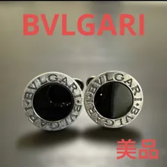 BVLGARI ブラック シルバー カフス カフリンクス オニキス BVLGARI ブラック シルバー カフス カフリンクス オニキス
