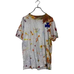 GILDAN 半袖 タイダイTシャツ XL ホワイト マルチカラー ギルダン クルーネック ワンポイントプリント 古着卸 アメリカ仕入 a607-6157