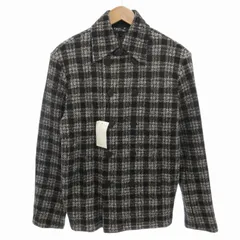 アニエスベーオム Agnes b. homme タグ付き ダブルジャケット ショートコート チェック 3 XL 黒 ブラック 白 ホワイト /FFのサムネイル