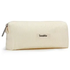 新品　軽量 筆入れ 収納袋 シンプル 大容量 大容量 高校生 おしゃれ 中学生 ペンポーチ 筆箱 女の子 韓国 (ホワイト) ペンケース