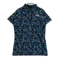 サイズ：0 MASTER BUNNY EDITION マスターバニーエディション ; 半袖ポロシャツ 花柄 ブラック系 [240101506176] ゴルフウェア レディース ストスト