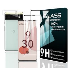【在庫処分】Pixel 6 ガラスフィルム（２枚入り）指紋認証＋レンズ保護フィルム（2枚入り Google ） Pixel6 レンズ保護フィルム 全面保護フィルム 対応 硬度9H 3D 高透過率 飛散防止 日本旭硝子素材】 強化ガラス 日本旭硝子製 耐衝撃 液
