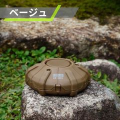 蚊取り線香 ホルダー 線香入れ アウトドア サバゲー ミリタリー 地雷型 キャンプ お香 蚊取り器 インテリア 野外活動 小物収納 多機能収納 (ベージュ)