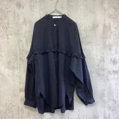 AMERICAN HOLIC  アメリカンホリック　フリルバンドカラーシャツ　レディース　黒　Lサイズ