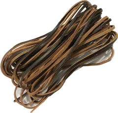 送料無料 迅速発送 (エスネット) 牛革 レザー コード 革 紐 ひも 平紐 チョーカー ネックレス チャーム ビーズ アクセサリー 10m 厚さ 2mm 茶 （幅3ｍｍ）