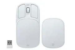 Digio2無線静音5ボタンコンパクトマウス充電式スライドカバーBlueLEDホワイトZ0517