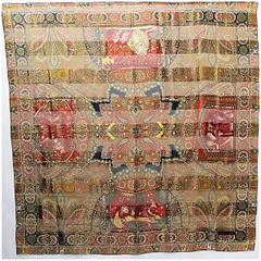 クリスチャンディオール 大判ストール ブラウン ペイズリー柄 中古 Aランク