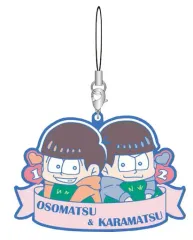 【中古】ストラップ(キャラクター) A.おそ松＆カラ松 ぎゅぎゅっと ラバーストラップ ペアver. 「おそ松さん」