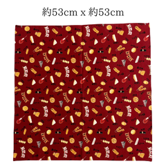 【手ぬぐい バンダナ 風呂敷 お弁当包み】おでん柄 約53cm x 約53cm 新品未使用 No.02