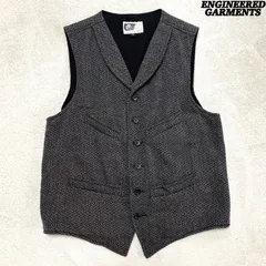 エンジニアードガーメンツ ツイード ヘリンボーン ベスト Sサイズ USA製 エンジニアードガーメンツ ツイード ヘリンボーン ベスト S