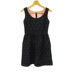 シンシアローリー ワンピース トップス ノースリーブ 総レース レディース 2サイズ 黒×ピンク Cynthia Rowley 【中古】のサムネイル
