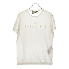 GUCCI (グッチ) 18SS ヴィンテージロゴプリント半袖Tシャツ クルーネックカットソー ホワイト 441685 X3A80