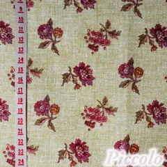 USAコットン　FRENCH COTTAGE　ブラウン系　約53cm×約50cm（カット済）　FB-3119