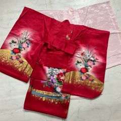 七五三 着物セット ピンク 華やかな花柄 - メルカリ