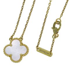 本物 ヴァンクリーフ & アーペル Van Cleef & Arpels ヴィンテージ アルハンブラ Au750 YG ネックレス イエローゴールド アクセサリー ジュエリー 中古 【フォロー割】