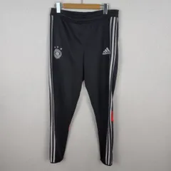 adidas アディダス トラックパンツ ドイツ代表 3本ライン テーパード ブラック Lサイズ メンズ 古着 スポーツMIX