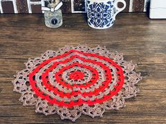 【201】ハンドメイド　レース編み　ドイリー