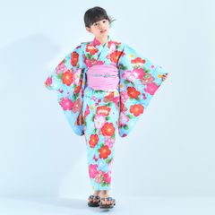 アナスイミニ 花柄浴衣 110 ブルー - メルカリ