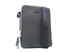 ■新品■未使用■ LACOSTE ラコステ HANTACO バーティカルカメラバッグ レザー クロスボディ ショルダーバッグ ブラック系 FP5816