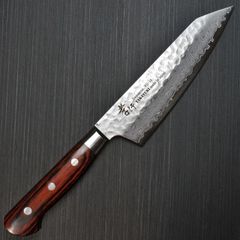 【堺孝行】 包丁 剣型三徳包丁 160mm 33層ダマスカス V金10号 ステンレス コバルト合金 槌目 送料無料 ギフトラッピング対応 7399