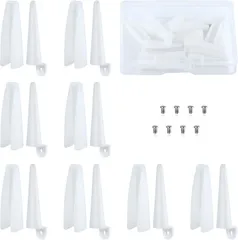 SPEEDWOX 8ペアセット がま口 仕上げペンチ専用 樹脂 パーツ がま口用 口部の樹脂パーツ テンプル用ヤットコ ジュエリーペンチ キズがつきにくい ナイロンカバー付きヤットコ DIY ツール 手芸工具 交換部品(ホワイト)