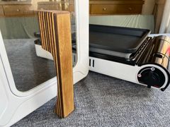 イワタニ　焼き上手さんα・β用木製グリップ　シナ積層合板　ダークウォルナット