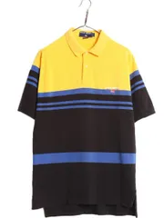 【お得なクーポン配布中!】 90s ポロスポーツ ラルフローレン ボーダー 鹿の子 半袖 ポロシャツ メンズ L 90年代 オールド ポロ 半袖シャツ ワンポイント マルチカラー
