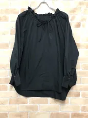 【中古】 IENA イエナ タイプライターフリルカラーブラウス 21051912420030 ブラック  111421875