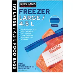 コストコ人気商品 KSフリーザーバッグ Lサイズ 192枚 ct1881606のサムネイル