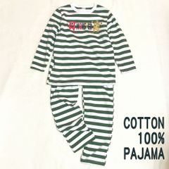 NEW　100～130サイズ　モンスター柄　長袖パジャマ　カーキ　子供　パジャマ　コットン100