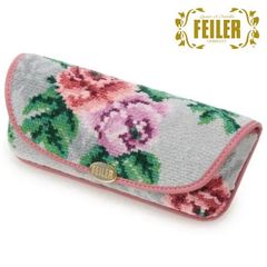 正規品 フェイラー FEILER メガネケース メロウローズ シルバーグレー MLR-232033 眼鏡ケース 大人 スリム 持ち運び おしゃれ かわいい レディース 日本製