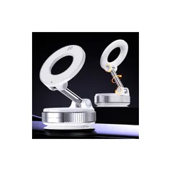 C520 X68 Vacuum Suction MagSafe対応 手動 吸盤 真空吸着式 車載ホルダースマホスタンド 360°回転 折りたたみ式 マグネット ホルダー 角度調整可能 iPhone スマホホルダー ウォールスタンド キッチン (ホワイト) 1