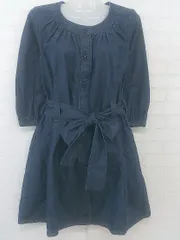 ◇ ◎ BEAUTY & YOUTH UNITED ARROWS フロントボタン 長袖 ミニ ワンピース ネイビー レディース P  【中古】 【1209190003887】