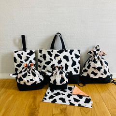 入園・入学６点セット【オレンジ・一部キルト裏地】