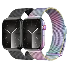 二枚入り コンパチブル アップルウォッチ バンド 38mm 40mm 41mm 42mm 44mm 45mm 49mm、コンパチブル Apple Watch バンド Series Ultra2/Ultra/9/SE2/SE/8/7/6/5/4/3/