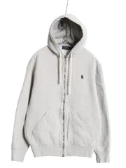 【お得なクーポン配布中!】 ポロ ラルフローレン フルジップ スウェット フード パーカー メンズ M / トレーナー 裏起毛 ヘビーウェイト ワンポイント シンプル グレー