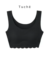 新品 未使用 GUNZE グンゼ 下着 Tuche 縫い目ゼロ レディース ハーフトップ ナイトブラ 516523 スミクロ
