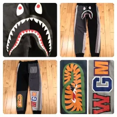 CRAZY SHARK SLIM FIT SWEAT PANTS Mサイズ a bathing ape BAPE シャーク スウェットパンツ エイプ ベイプ アベイシングエイプ