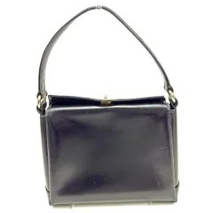 【最大30％OFF】グッチ ハンドバッグ オールドグッチ ターンロック ブラック×ゴールド レザー GUCCI バック 手持ちバッグ ファッション バッグ 収納  T12271