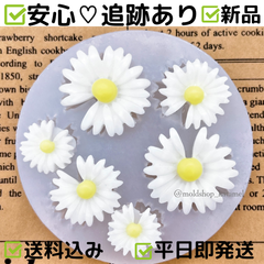 菊 欠け デイジー 花 フラワー シリコンモールド シリコン型 レジン型B44