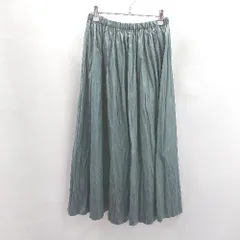 ◇ ⊂ BEAUTY & YOUTH UNITED ARROWS ウエストゴム サテン ロング フレア スカート サイズM グリーン レディース E  【1412090012754】