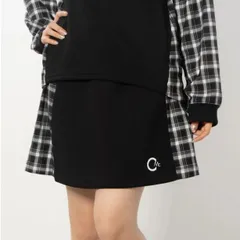 【CECIL McBEE green】 ダンボールニット チェック切替スカート （ﾌﾞﾗｯｸ）《Mサイズ》  M312