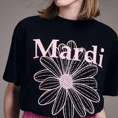 Tシャツ  Mardi Mercredi マルディ メクルディ Tシャツ トップス 韓流 韓国 K-POP おしゃれ 可愛い フラワーモチーフ フラワーマルディ フリーサイズ