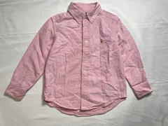 【210885】RALPH LAUREN ラルフローレン  長袖コットンシャツ　4/4T　100?105　ボタンダウンシャツ  ・ ライトピンク