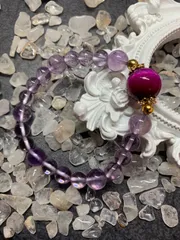 パワーストーンブレスレット◆天然石◆ピンクタイガーアイ、アメトリン