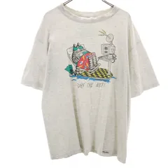 Crazy Shirt クレイジーシャツ 90s USA製 オールド 半袖 Tシャツ L グレー クリバンキャット メンズ 古着