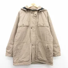 XL/古着 長袖 ジャケット パーカー メンズ 00s ロング丈 ベージュ カーキ 内側フリース 25feb18 中古 アウター